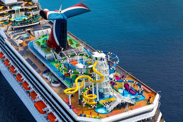 Carnival cruise water line park cruises sunshine lines ship fun family themed ships slides waterworks slide vacation waterpark spirit